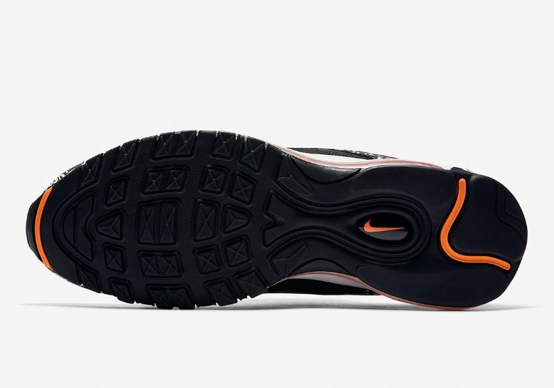 Nike Air Max 97 Just Do It Férfi / Női Futó Fekete / Teljesen Narancssárga-fehér