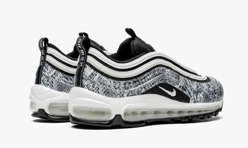 Nike Air Max 97 Kakaó Kígyó Férfi Futó Fekete Fehér