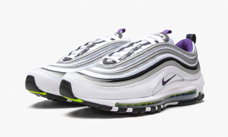 Nike Air Max 97 Kaomoji Férfi / Női Futó Fehér / Udvari Lila-fekete