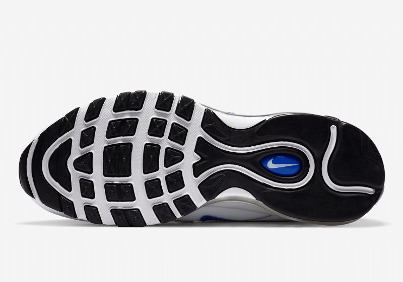 Nike Air Max 97 Keverékek Fémezüst Férfi / Női Futó Fehér / Vaku Bíbor / / Versenykék
