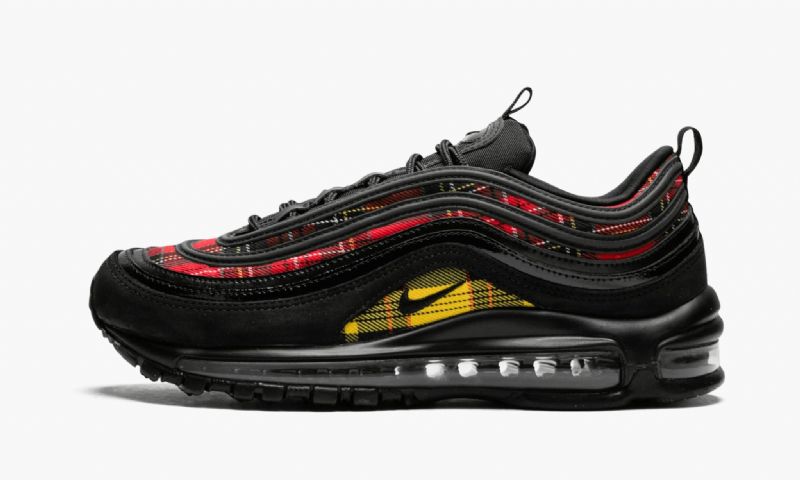 Nike Air Max 97 Lásd Férfi / Női Futó Fekete / Fekete-egyetem Vörös
