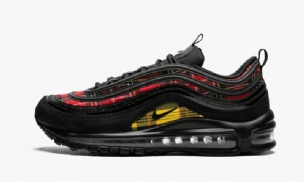 Nike Air Max 97 Lásd Férfi / Női Futó Fekete / Fekete-egyetem Vörös
