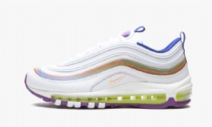 Nike Air Max 97 Lásd Futó Nők Fehér / Lila Köd / Hiperkék / Mosott Korall