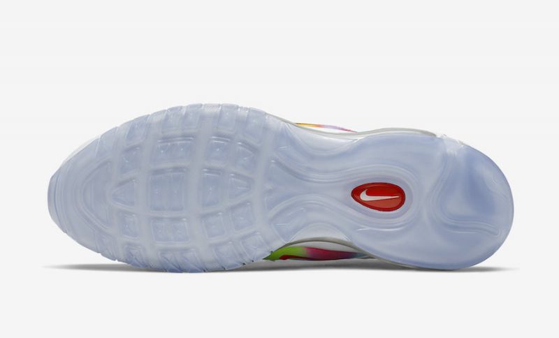 Nike Air Max 97 Nyakkendőfesték Fehér Női Futó Fehér-piros Többszínű