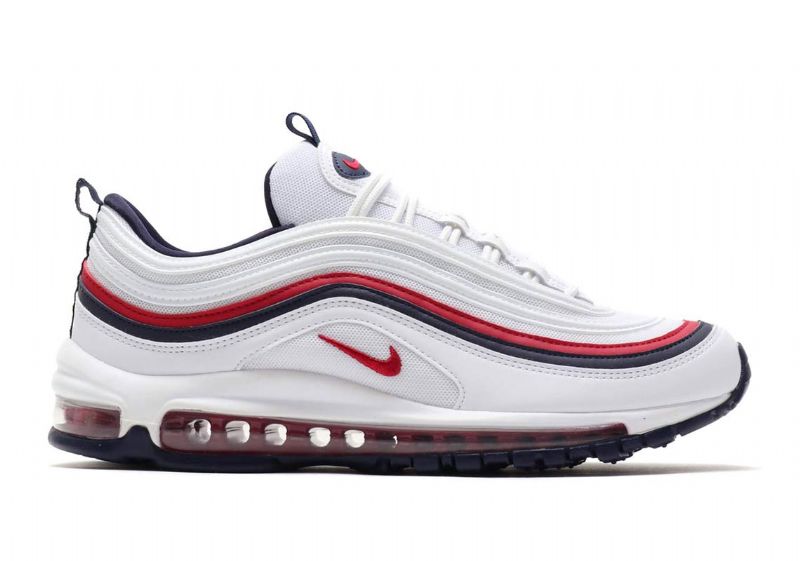 Nike Air Max 97 Piros Crush Férfi Running Fehér / Crush-feketeened Kék