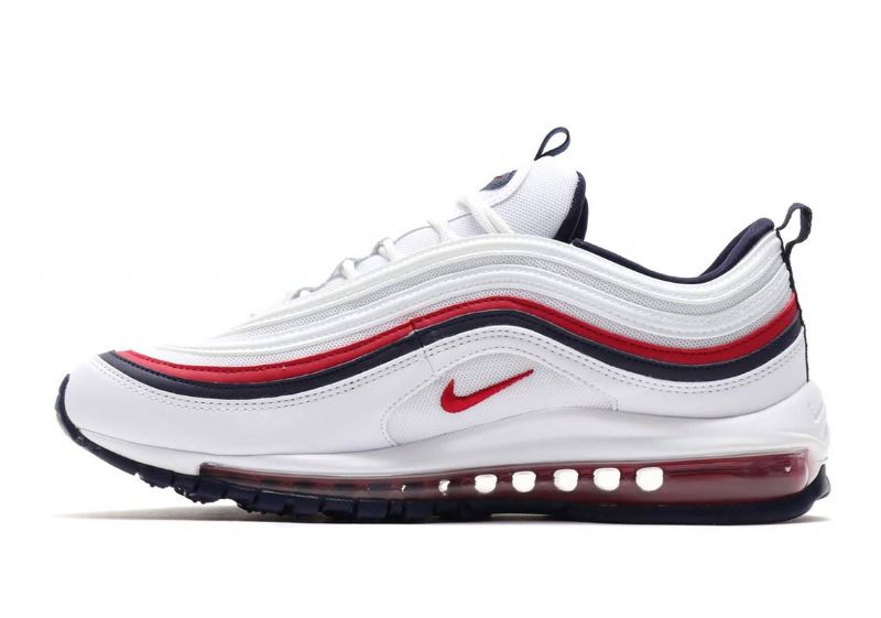 Nike Air Max 97 Piros Crush Férfi Running Fehér / Crush-feketeened Kék