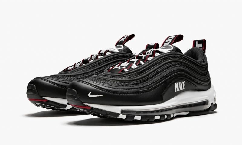Nike Air Max 97 Premium Férfi Futó Fekete / Fehér-varsity Piros