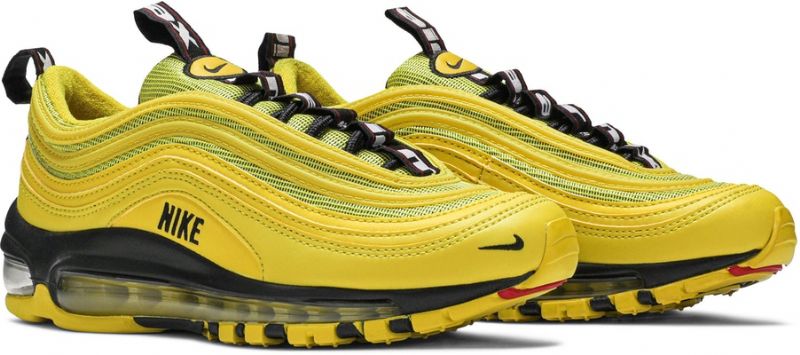 Nike Air Max 97 Premium Férfi / Női Futólámpa Citrom / Fekete /