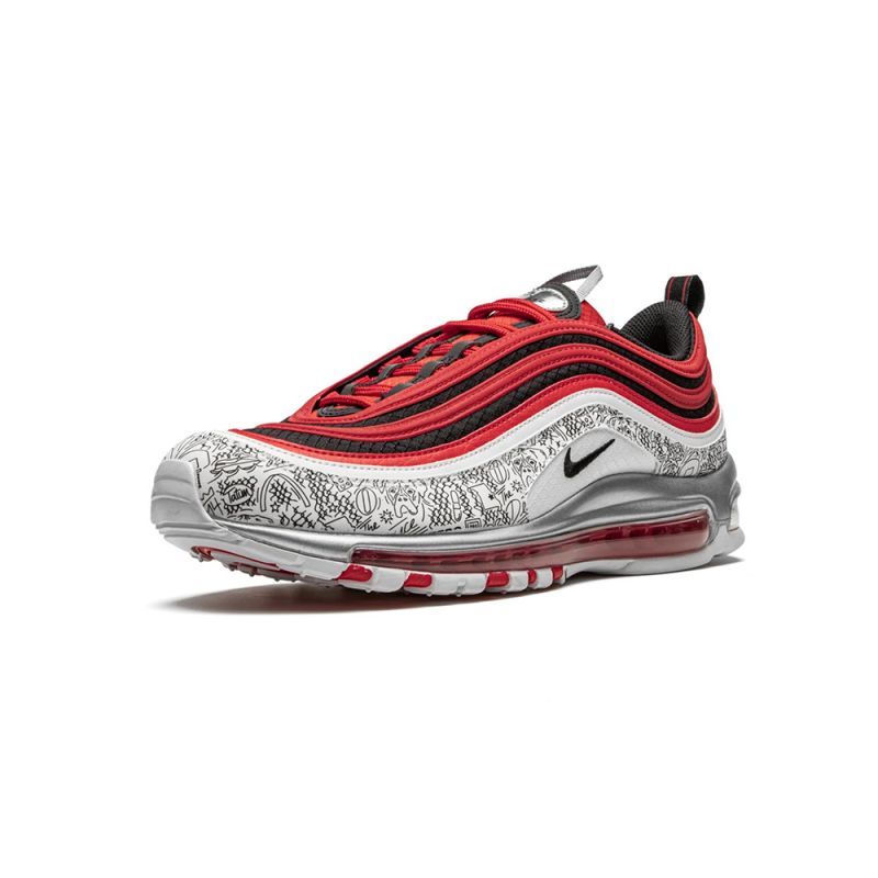 Nike Air Max 97 Premium Jayson Tatum Férfi / Női Futó Egyetem Piros / Fekete-fehér
