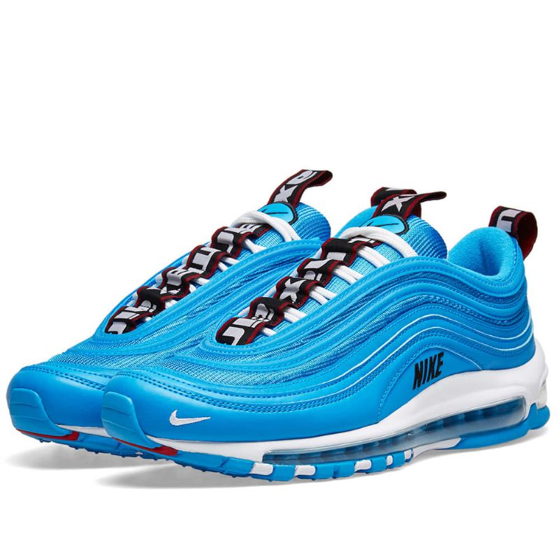 Nike Air Max 97 Premium Kék Hero Férfi/női Futó Kék Fehér Fekete Piros