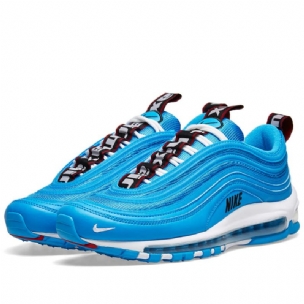 Nike Air Max 97 Premium Kék Hero Férfi/női Futó Kék Fehér Fekete Piros