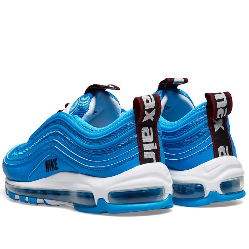 Nike Air Max 97 Premium Kék Hero Férfi/női Futó Kék Fehér Fekete Piros