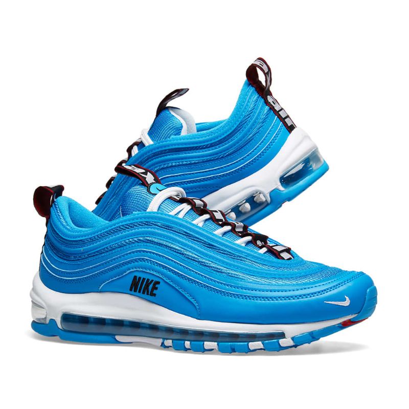 Nike Air Max 97 Premium Kék Hero Férfi/női Futó Kék Fehér Fekete Piros