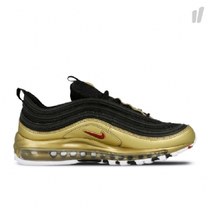 Nike Air Max 97 Qs Férfi / Női Futó Fekete / Varsity Piros-metál Arany-fehér