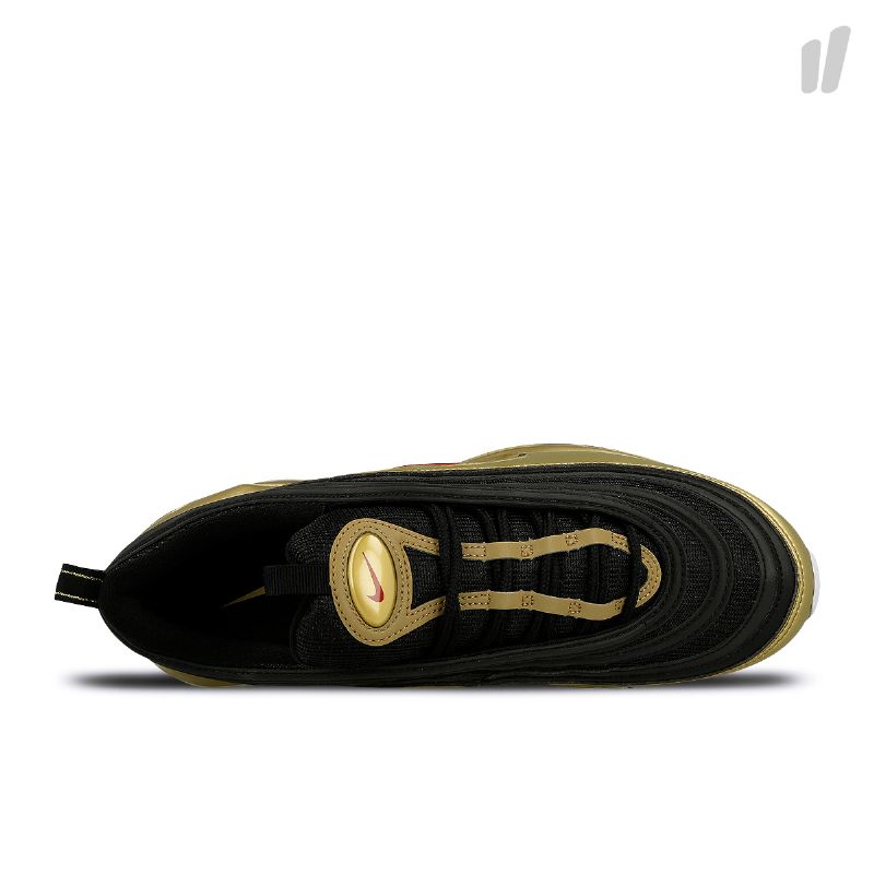 Nike Air Max 97 Qs Férfi / Női Futó Fekete / Varsity Piros-metál Arany-fehér