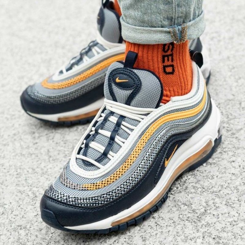 Nike Air Max 97 Rf Férfi / Női Futó Narancssárga / Szürke / Sötétkék