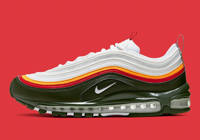 Nike Air Max 97 See Férfi Futó Fehér / Dinamikus Sárga-örökzöld
