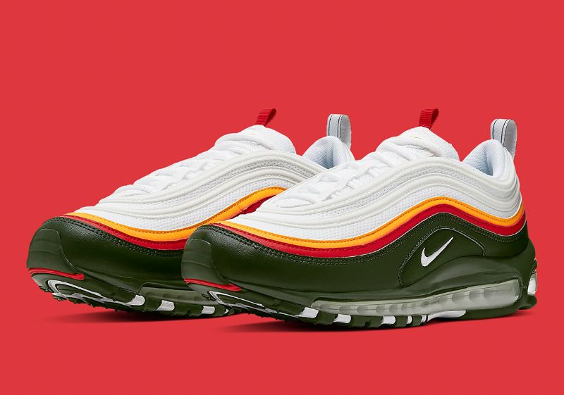 Nike Air Max 97 See Férfi Futó Fehér / Dinamikus Sárga-örökzöld