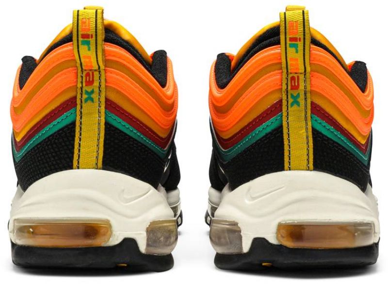 Nike Air Max 97 Sunburst Férfi / Női Futó Fekete / University Gold-lucid Zöld
