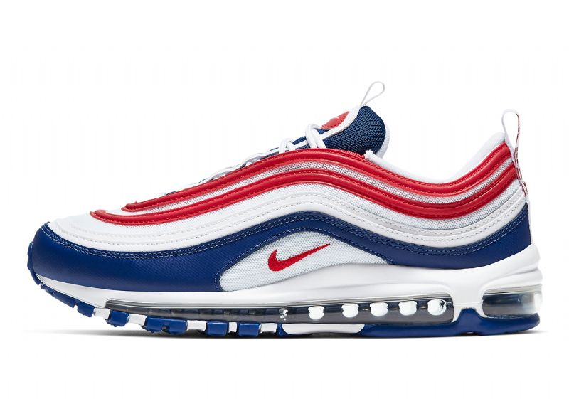 Nike Air Max 97 Usa Férfi / Női Futó Piros / Fehér-kék