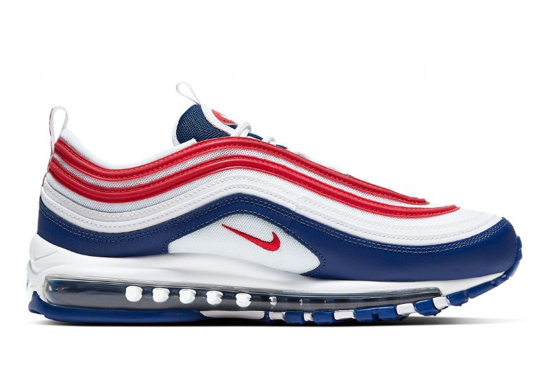 Nike Air Max 97 Usa Férfi / Női Futó Piros / Fehér-kék