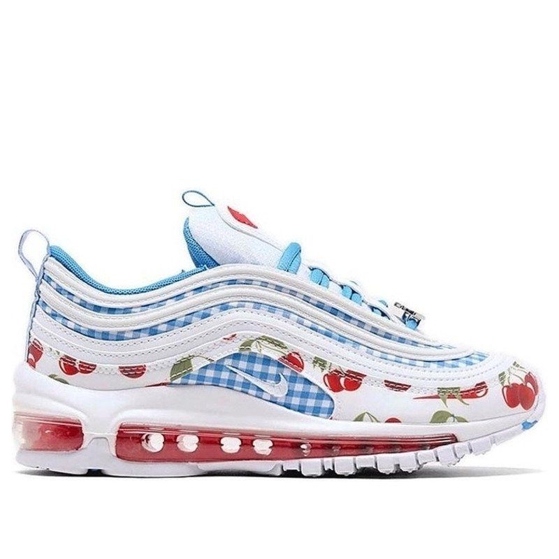 Nike Air Max 97se Cherry Picnic Gs Férfi / Női Futó Fehér / Pálya Piros / Egyetemi Kék /
