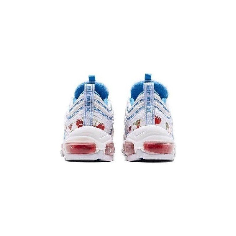 Nike Air Max 97se Cherry Picnic Gs Férfi / Női Futó Fehér / Pálya Piros / Egyetemi Kék /