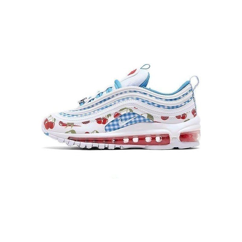 Nike Air Max 97se Cherry Picnic Gs Férfi / Női Futó Fehér / Pálya Piros / Egyetemi Kék /