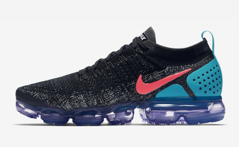 Nike Air Vapormax Flyknit 2 Férfi Futó Fekete / Meleg Ütés-fehér-poros Kaktusz