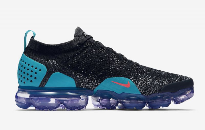 Nike Air Vapormax Flyknit 2 Férfi Futó Fekete / Meleg Ütés-fehér-poros Kaktusz