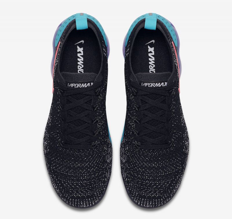 Nike Air Vapormax Flyknit 2 Férfi Futó Fekete / Meleg Ütés-fehér-poros Kaktusz