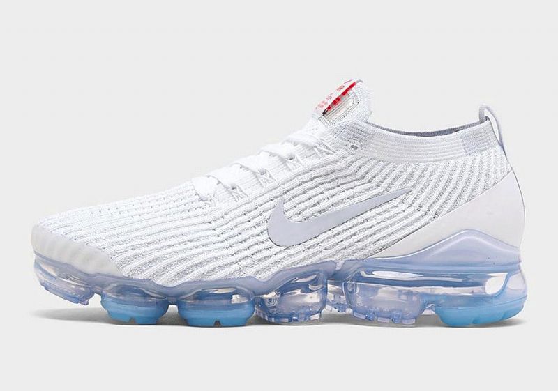 Nike Air Vapormax Flyknit 3 Férfi / Női Futó Fehér / Tiszta Platinaszürke Köd-cerulean