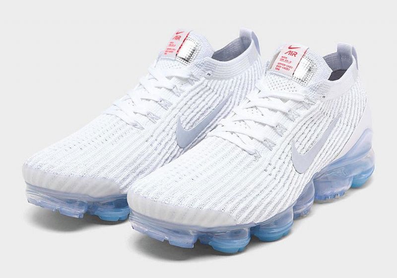 Nike Air Vapormax Flyknit 3 Férfi / Női Futó Fehér / Tiszta Platinaszürke Köd-cerulean