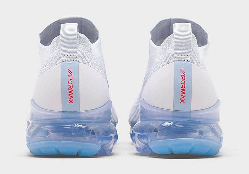 Nike Air Vapormax Flyknit 3 Férfi / Női Futó Fehér / Tiszta Platinaszürke Köd-cerulean