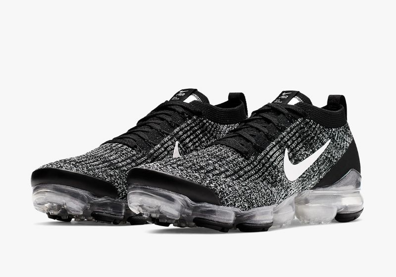 Nike Air Vapormax Flyknit 3 Férfi / Női Futó Fekete / Fehér-metál-ezüst