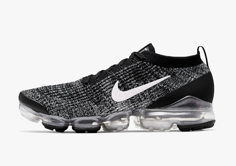 Nike Air Vapormax Flyknit 3 Férfi / Női Futó Fekete / Fehér-metál-ezüst