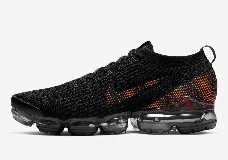 Nike Air Vapormax Flyknit 3 Férfi / Női Futó Fekete / Sötét Füstszürke / Teljes Narancs