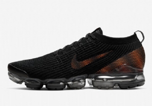 Nike Air Vapormax Flyknit 3 Férfi / Női Futó Fekete / Sötét Füstszürke / Teljes Narancs