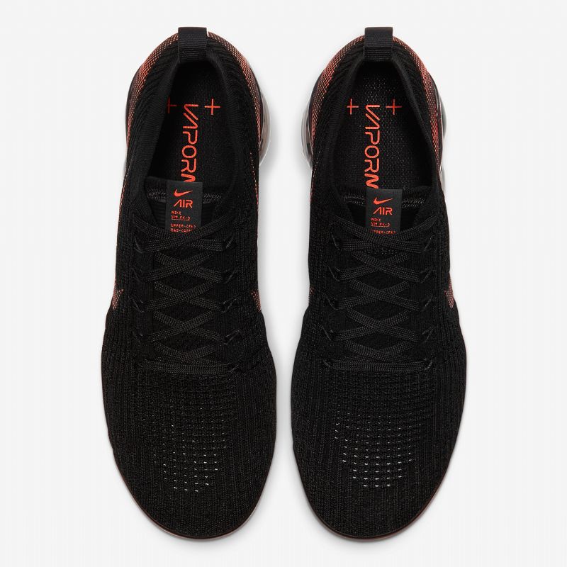 Nike Air Vapormax Flyknit 3 Férfi / Női Futó Fekete / Sötét Füstszürke / Teljes Narancs