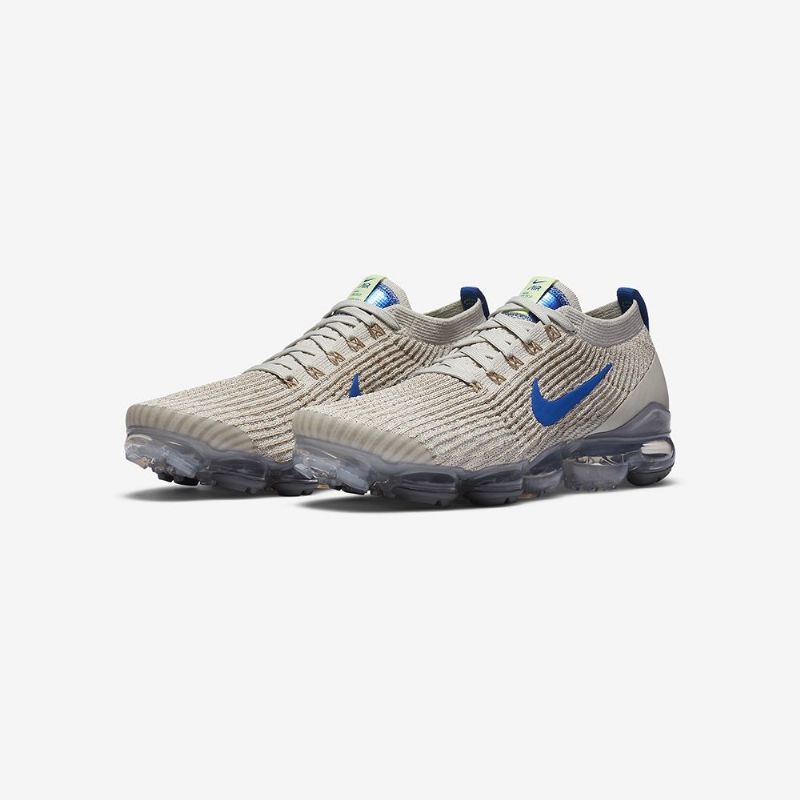 Nike Air Vapormax Flyknit 3 Férfi / Női Futófény Csont / Khaki / Húr / Játék Royal