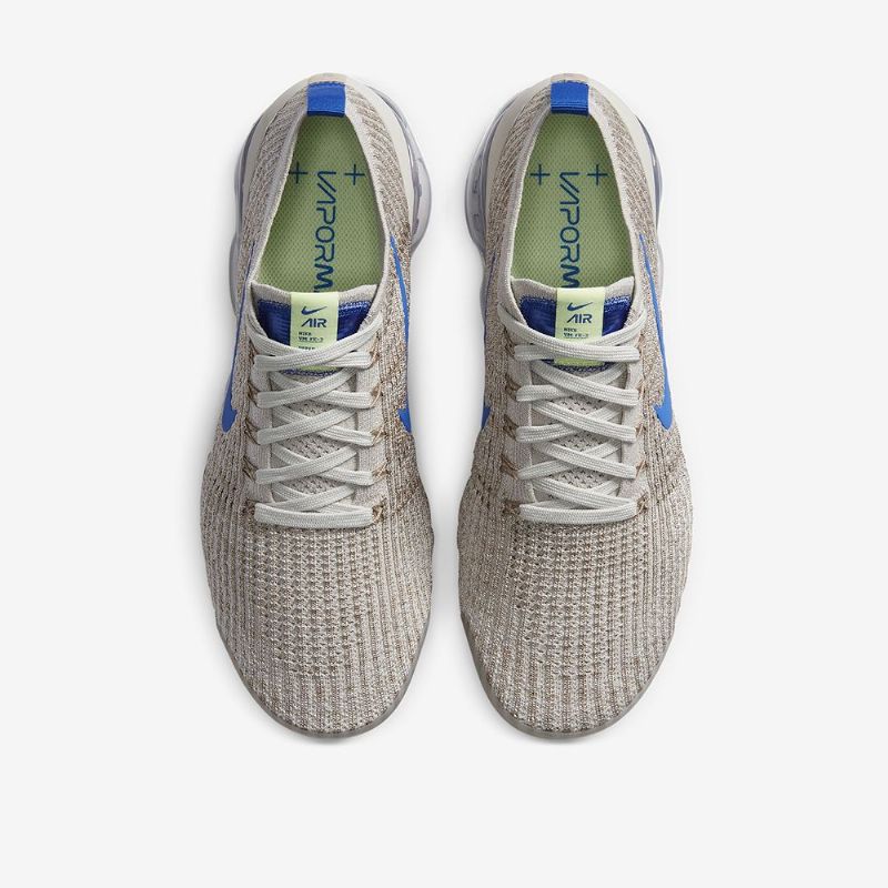 Nike Air Vapormax Flyknit 3 Férfi / Női Futófény Csont / Khaki / Húr / Játék Royal