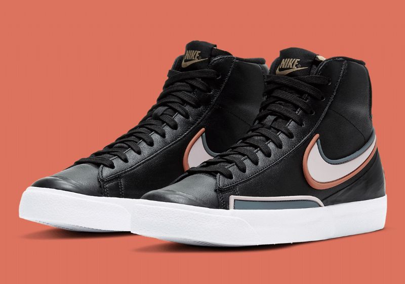 Nike Blazer Középső Férfi / Női Futó Fekete / Ózonkék / Gyógyító Narancs / Világos Sarki Rózsaszín