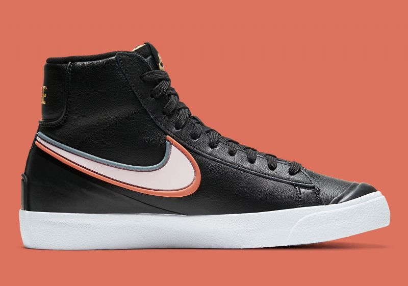 Nike Blazer Középső Férfi / Női Futó Fekete / Ózonkék / Gyógyító Narancs / Világos Sarki Rózsaszín