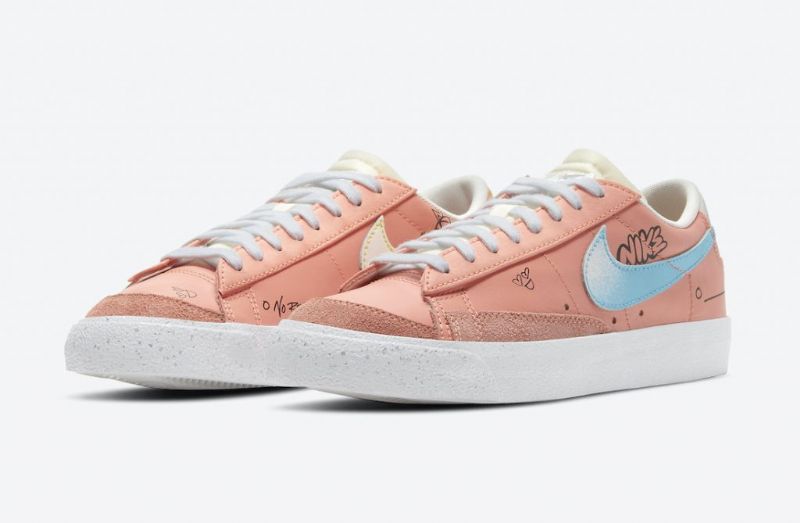 Nike Blazer Low 77 Swoosh Női Futó Ecstasy Bíbor / Fehér / Fekete / Pulse Lake Kék