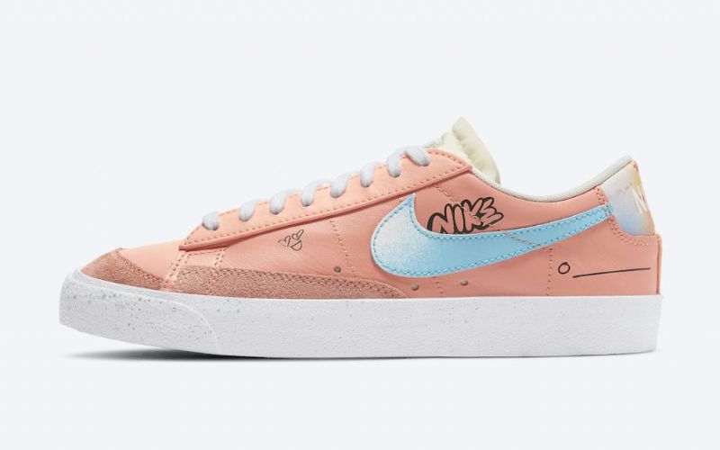 Nike Blazer Low 77 Swoosh Női Futó Ecstasy Bíbor / Fehér / Fekete / Pulse Lake Kék