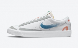 Nike Blazer Low Flyleather Férfi / Női Futó Fehér Kék