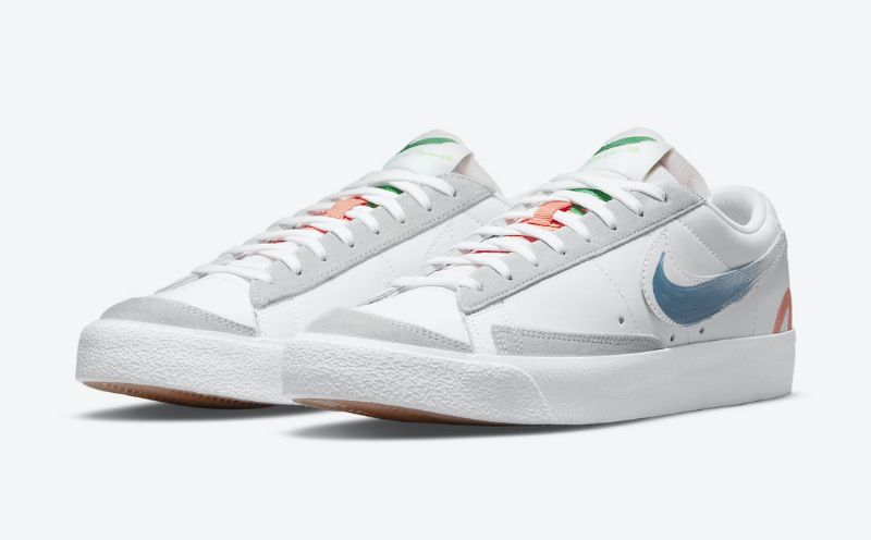 Nike Blazer Low Flyleather Férfi / Női Futó Fehér Kék