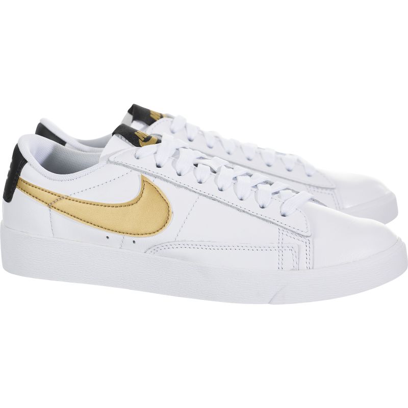 Nike Blazer Low Le Férfi / Női Futó Fehér / Metál Arany-fekete