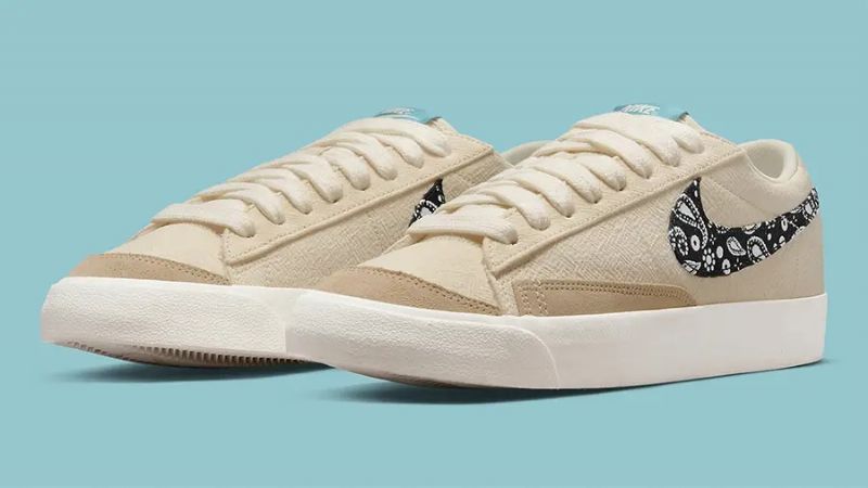 Nike Blazer Low Paisley Swoosh Férfi / Női Running Natural / Sötétkék