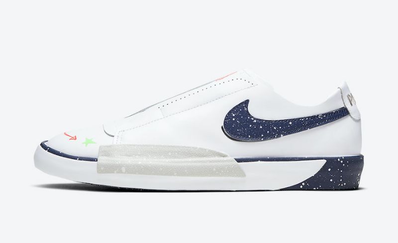 Nike Blazer Low Slip Női Running Fehér / Midnight Sötétkék